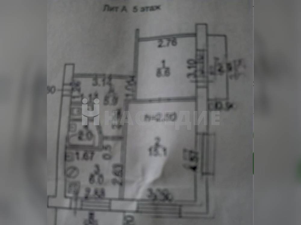 2-комнатная квартира, 41 м2 5/5 этаж, МРЭО ГАИ, ул. Народная - фото 3