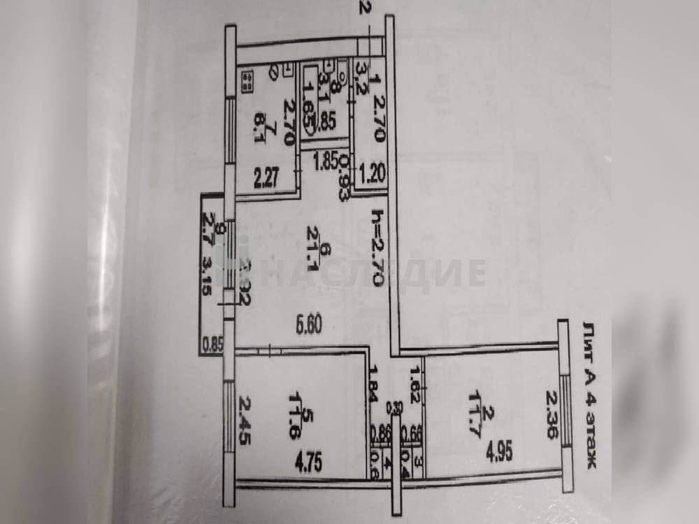 3-комнатная квартира, 64 м2 4/4 этаж, ЖР «Донской», ул. Юности - фото 12