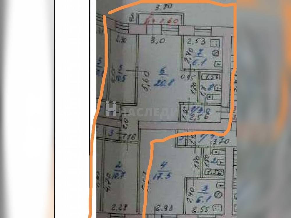 3-комнатная квартира, 56 м2 4/4 этаж, Микрорайон «Соцгород», ул. Высоковольтная - фото 6