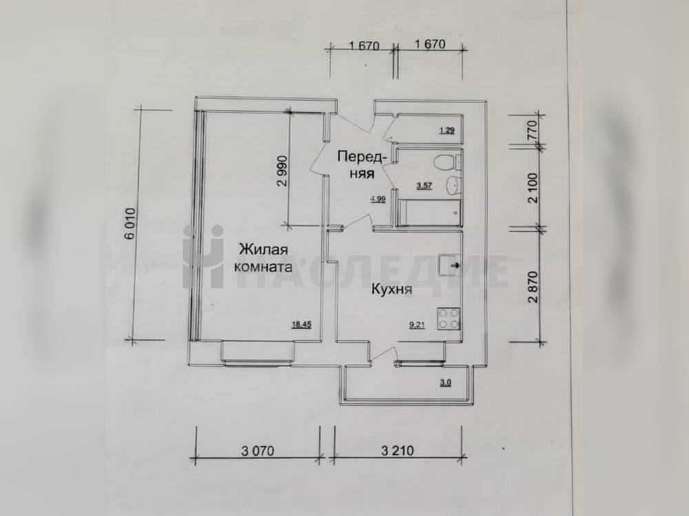 1-комнатная квартира, 38.2 м2 5/5 этаж, Сармат, ул. Ященко - фото 7