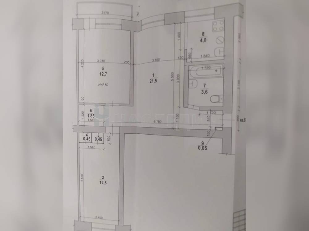 3-комнатная квартира, 60 м2 2/5 этаж, Микрорайон «Хотунок», ул. Макаренко - фото 15